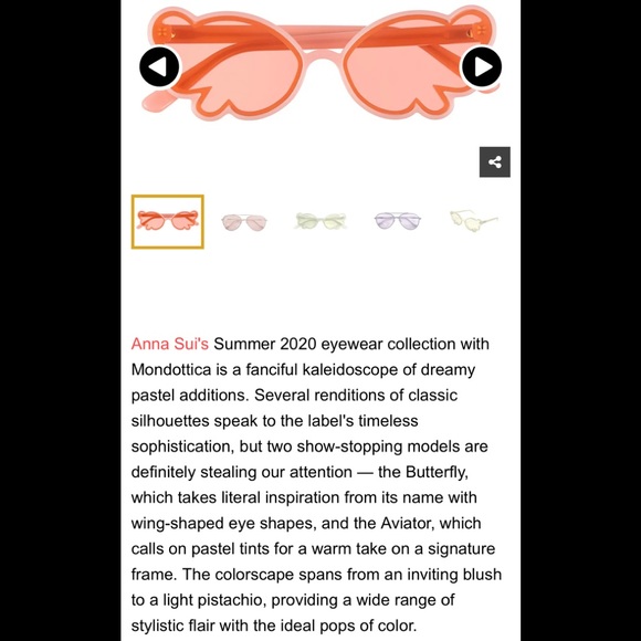 Anna Sui Butterfly Wing Sunglasses🦋 - Picture 7 of 11